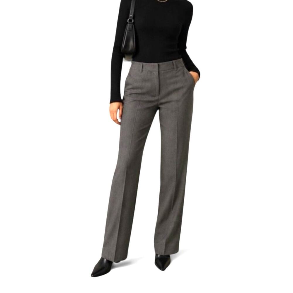 Theory Gray Wool Pants Custom Max 2 Edition Lightweight F0001218 Size 2 Classic